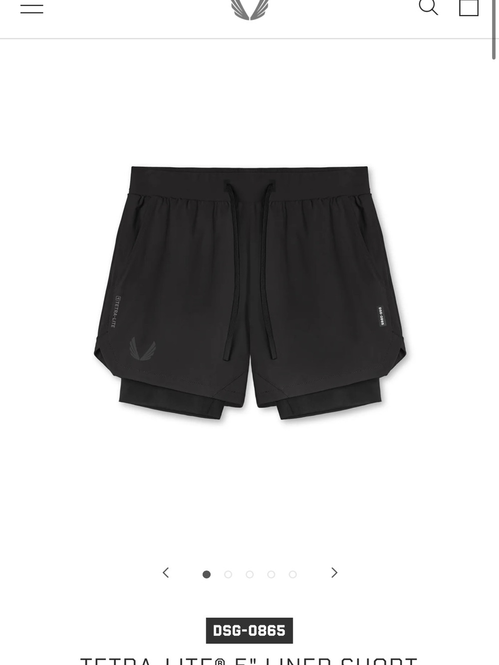 ASRV Men’s Black Athletic 2-in-1 Running Shorts